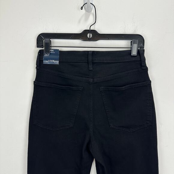J.Crew Tall Black Stovepipe Straight Jean Signature Stretch+ Black US 26T NWT - Picture 9 of 11